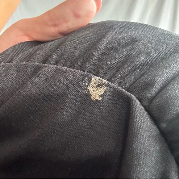 Black Backless Tie Back Romper with Gold Bead Lining - Picture 7 of 9